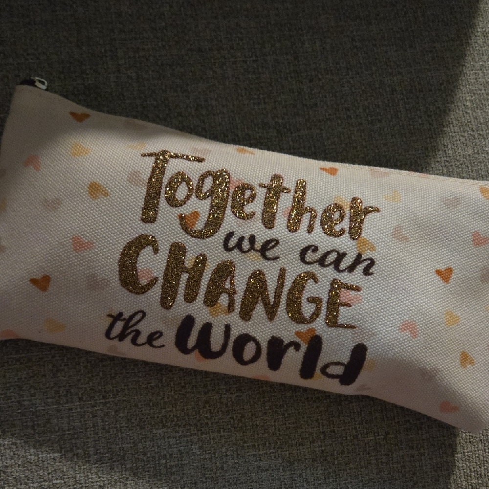 Inspirational Pouch with Heart Design